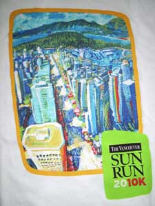 2010 Vancouver Sun Run t-shirt design