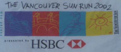 2002 Vancouver Sun Run t-shirt design