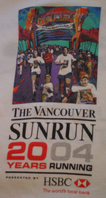 2004 Vancouver Sun Run t-shirt design