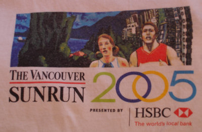 2005 Vancouver Sun Run t-shirt design