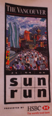 2006 Vancouver Sun Run t-shirt design