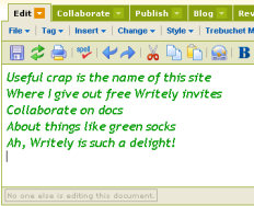 My Writely limerick