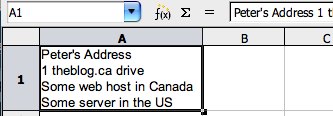 Multi-line text in NeoOffice Calc