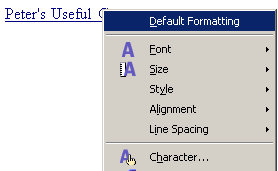 How to remove a hyperlink in NeoOffice or OpenOffice.org