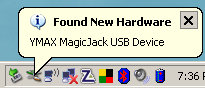 magicJack installing itself