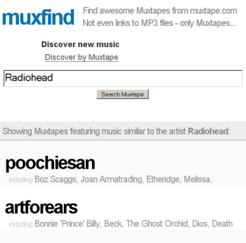 Muxfind: search Muxtapes