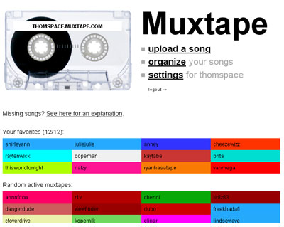 Muxtape favourites