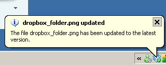 Notification of a Dropbox file update