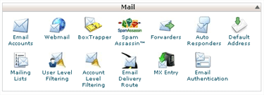 cPanel e-mail options