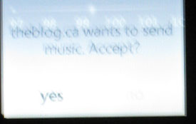 Confirmation of whether you want to accept a song