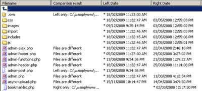 WinMerge folder compare