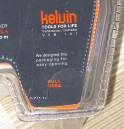 kelvin.23 friendly pull-tab packaging