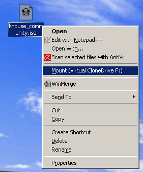 Virtual CloneDrive mounting