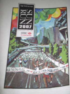 2007 Vancouver Sun Run t-shirt design