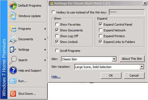 Classic Start Menu